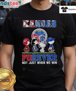Alt Text: Nice The Peanuts Kansas Sports Teams Crossing Forever T-Shirt celebrating loyalty beyond winning.
