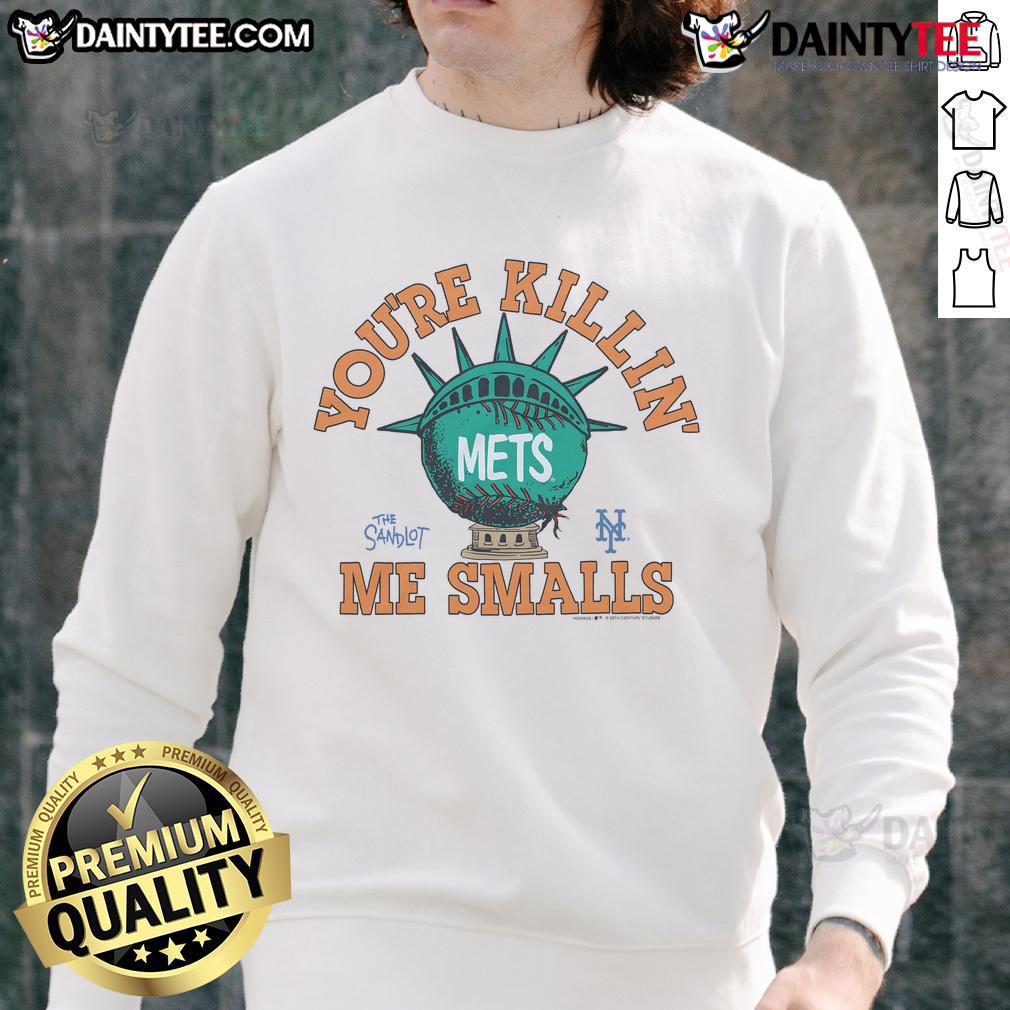 Nice The Sandlot X New York Mets Sweatshirt Nice The Sandlot x New York Mets sweatshirt featuring a vintage design, perfect for baseball fans and nostalgic style.