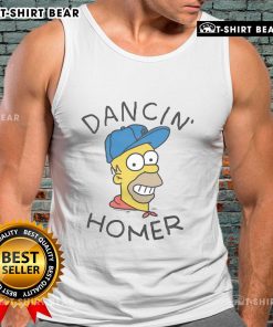 Alt Text: Dancin' Homer tank top featuring The Simpsons character, vibrant design perfect for fans of animated comedy.