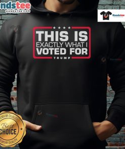 Nice 'This Is Exactly What I Voted For' Trump Hoodie in bold lettering, perfect for showing support for Donald Trump.
