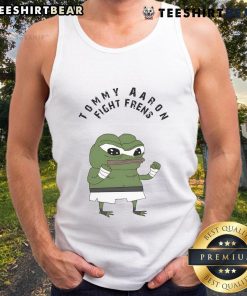 Nice Tommy Aaron Fight Frens Pepe the Frog tank top featuring vibrant graphics and a fun design perfect for fans.