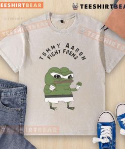 Nice Tommy Aaron Fight Frens Pepe the Frog washed t-shirt featuring vibrant graphics and a comfortable fit.