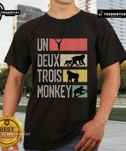 Nice Un Deux Trois monkey T-shirt featuring a playful monkey design, perfect for casual wear and animal lovers.