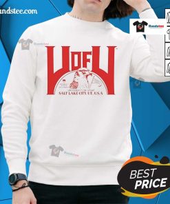 Cozy Nice Utah Salt Lake City USA sweatshirt displayed on a wooden background, perfect for casual wear and travel enthusiasts.