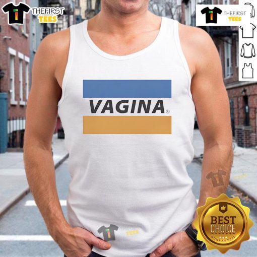 Trendy Nice Vagina Card Tank Top featuring playful graphic design, perfect for casual wear and expressing confidence.
