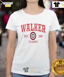 Nice Walker Est 1996 US Agent Ladies Tee featuring a stylish design for fans of superhero merchandise.