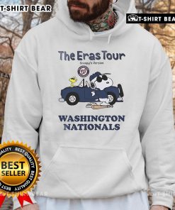 Nice Washington Nationals The Eras Tour Snoopy Hoodie featuring vibrant colors and iconic cartoon graphics.