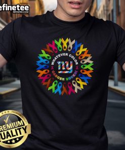 Nice Whatever Color Cancer Sucks New York Giants T-Shirt featuring a bold design supporting cancer awareness.