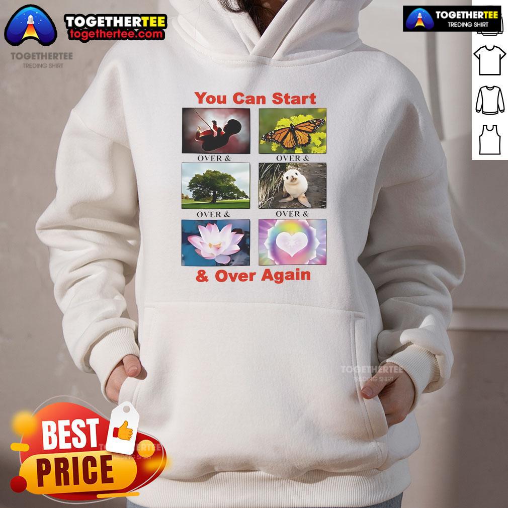 Nice You Can Start And Over Again Hoodie Comfortable 'Nice You Can Start Again' hoodie in a stylish design, perfect for casual wear and a fresh start.