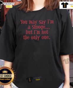 Alt Text: Ladies tee featuring 'Nice, You May Say I'm A Stooge But I'm Not The Only One' design, perfect for fans of humor.