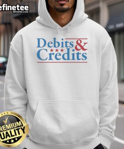 Official Debits and Credits Logo Hoodie showcasing a stylish design perfect for finance enthusiasts.