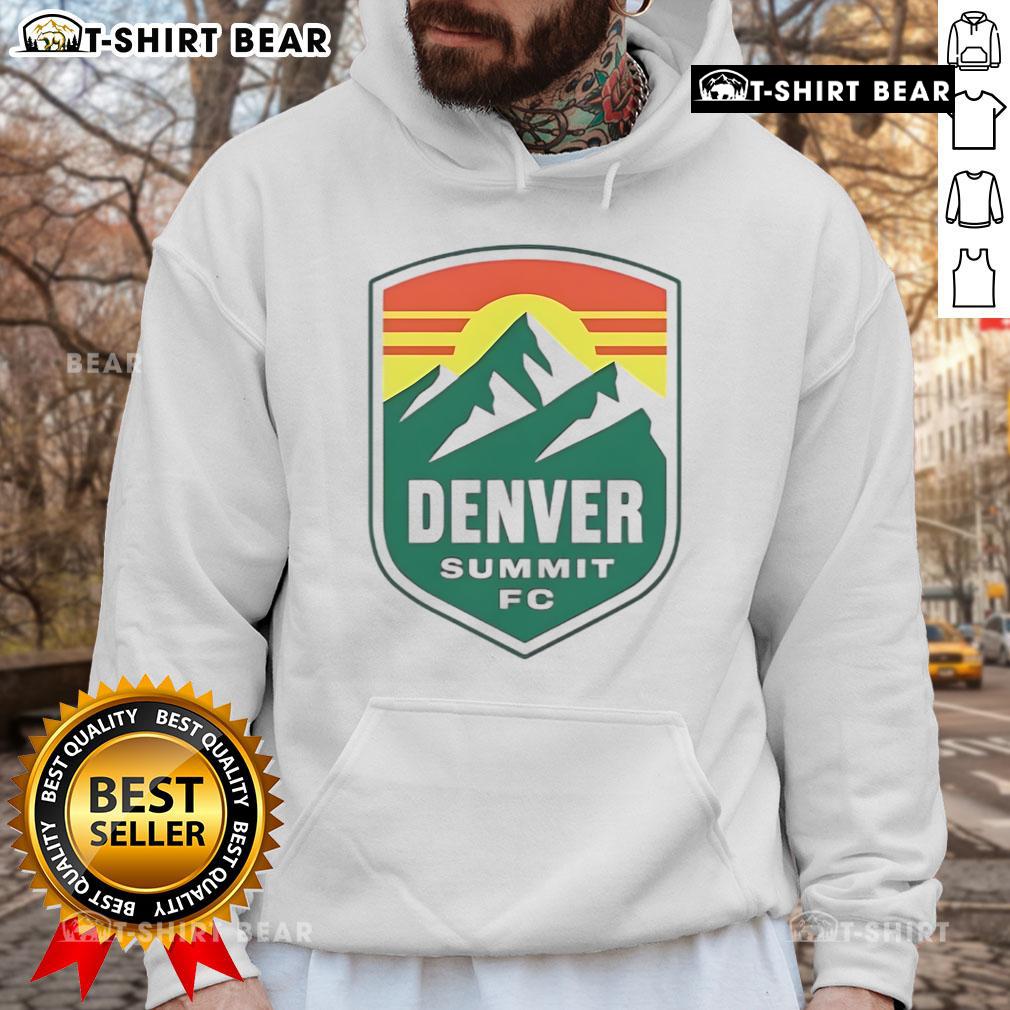 Officail Denver Summit Fc Logo Hoodie Official Denver Summit FC Logo Hoodie featuring team colors and emblem, perfect for fans and supporters.