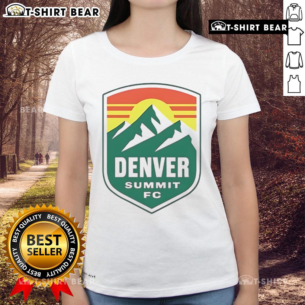 Officail Denver Summit Fc Logo Ladies Tee Official Denver Summit FC logo on a stylish ladies tee, perfect for fans and casual wear.