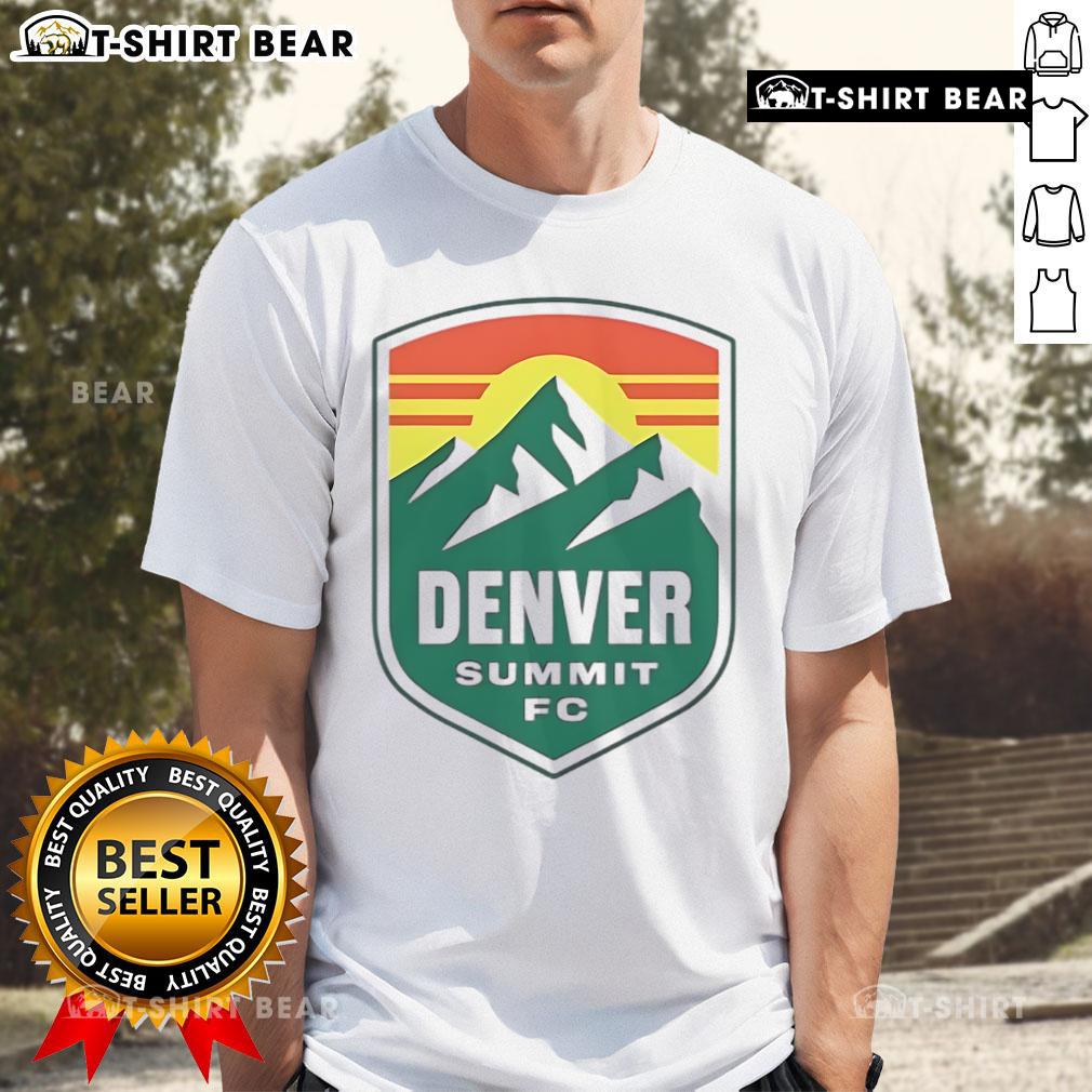 Officail Denver Summit Fc Logo T Shirt Alt Text: Official Denver Summit FC Logo T-Shirt featuring the team's emblem and vibrant colors, perfect for fans.