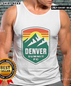 Official Denver Summit FC logo tank top featuring a stylish design, perfect for fans and casual wear.