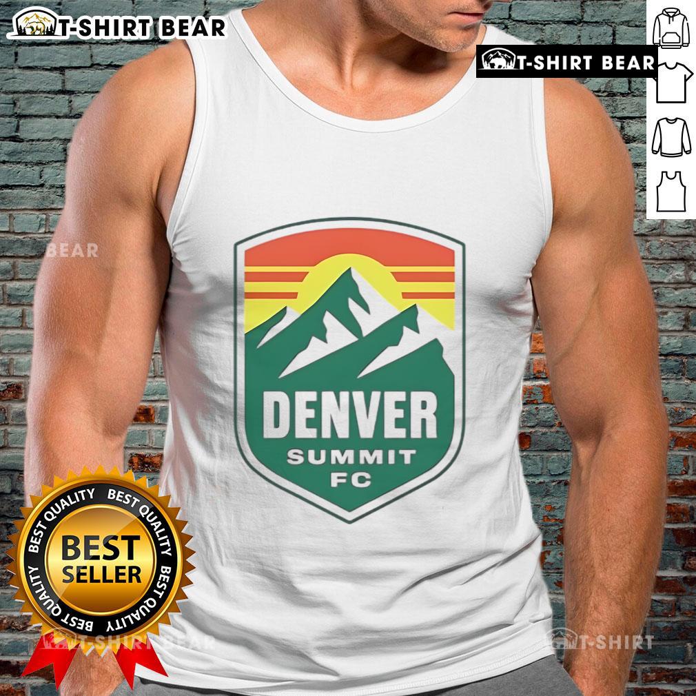 Officail Denver Summit Fc Logo Tank Top Official Denver Summit FC logo tank top featuring a stylish design, perfect for fans and casual wear.