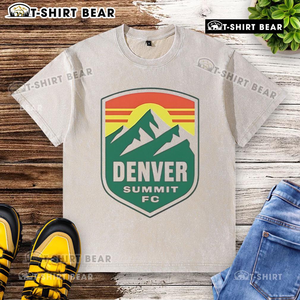 Officail Denver Summit Fc Logo Washed T Shirt Official Denver Summit FC Logo on a washed t-shirt, showcasing team spirit and style for fans and players alike.