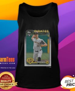 Official 2024 Topps Baseball Paul Skenes Pirates tank top featuring vibrant team colors and player graphics.
