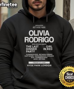 Alt Text: Official 2025 BST Hyde Park Olivia Rodrigo hoodie featuring a stylish design and vibrant colors, perfect for fans.