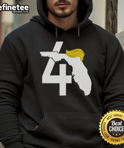 Alt Text: Official 47th President Donald Trump Florida State Hoodie featuring vibrant colors and a patriotic design.