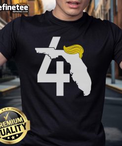 Alt Text: Official 47th President Donald Trump Florida State T-Shirt featuring bold graphics and patriotic colors.