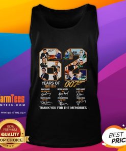Alt Text: Official 62 Years of 1962-2024 tank top featuring signatures, celebrating memories and nostalgia.