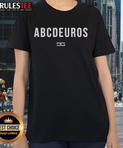 Official ABCDEuros ladies tee showcasing a stylish design, perfect for casual wear and fans of ABCDEuros merchandise.