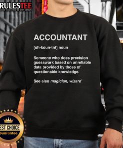 Cozy Official Accountant Wizard Definition Sweatshirt featuring a playful design for accounting enthusiasts.