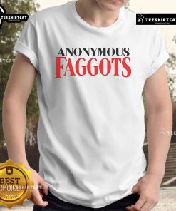 Official Anonymous Faggots T-Shirt featuring bold graphics and unique design, perfect for fans of the Anonymous movement.