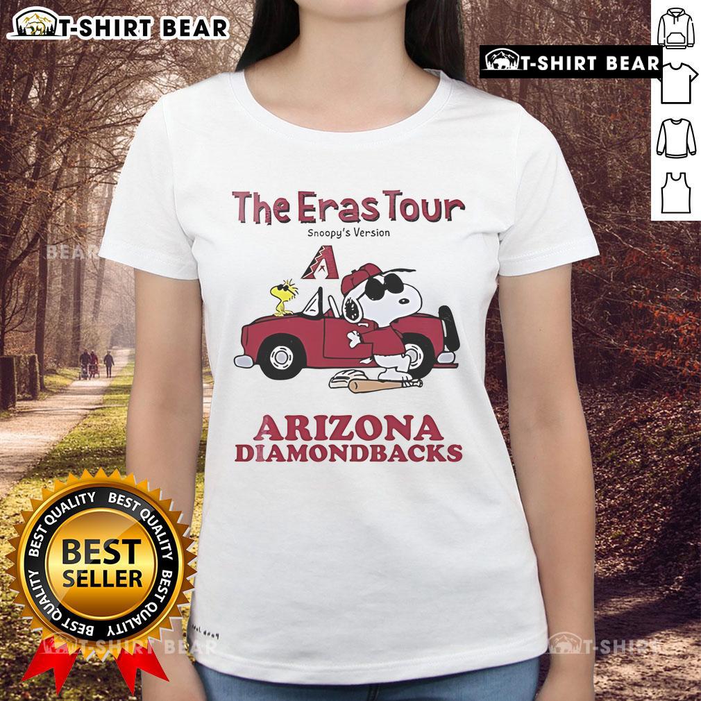 Official Arizona Diamondbacks The Eras Tour Snoopy Ladies Tee Official Arizona Diamondbacks The Eras Tour Snoopy Ladies Tee featuring a stylish design for female fans.