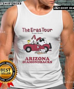 Official Arizona Diamondbacks The Eras Tour Snoopy Tank Top featuring a vibrant design for baseball fans.