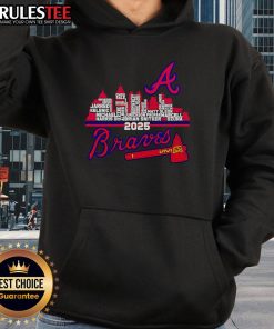 Official Atlanta Braves 2025 Skyline Name Hoodie featuring team colors and logo, perfect for fans and stylish wear.