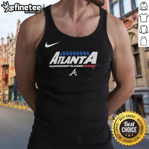 Official Atlanta Braves 2025 Speedway Classic tank top featuring team logo and stylish design for fans.