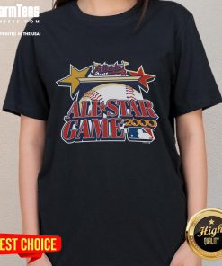 Alt Text: Official Atlanta Braves Homage All-Star Game 2000 Ladies Tee showcasing vibrant design and team logo.