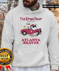 Official Atlanta Braves The Eras Tour Snoopy Hoodie featuring vibrant graphics and team colors for fans and collectors.