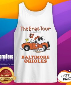 Official Baltimore Orioles The Eras Tour Snoopy tank top featuring vibrant graphics and a stylish design for fans.