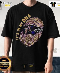 Official Baltimore Ravens In My DNA logo T-shirt featuring team colors and design, perfect for Ravens fans.