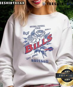 Official Baltimore Ravens sweatshirt, established 1996, featuring team logo and vibrant rose design, perfect for fans.