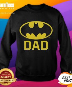 Official Bat Dad Logo Sweatshirt featuring a stylish bat graphic, perfect for fathers who love comics and casual wear.