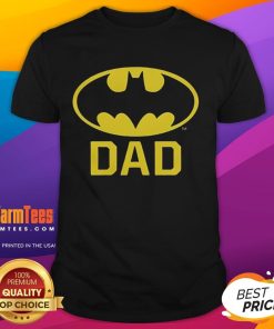 Official Bat Dad Logo T-Shirt featuring a bold bat design, perfect for superhero dads and fans of fun apparel.