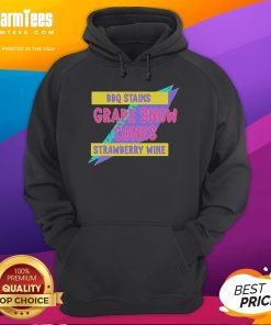 Official BBQ Stains Grape Snow Cones Strawberry Wine Hoodie featuring a vibrant design perfect for casual outdoor events.