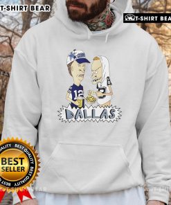 Official Beavis and Butt-Head Dallas Cowboys hoodie featuring vibrant graphics and team colors for fans.