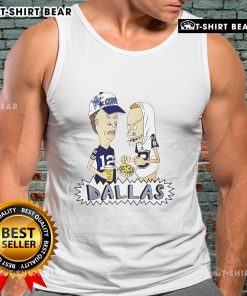 Official Beavis and Butt-Head Dallas Cowboys tank top featuring vibrant graphics and NFL team colors for fans.