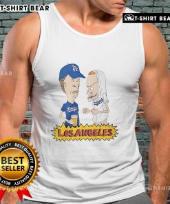 Official Beavis and Butt-Head Los Angeles Dodgers tank top featuring vibrant graphics and a comfortable fit.