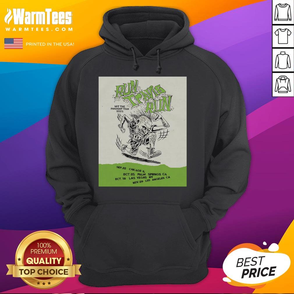 Official Blink 182 Run Travis Run Hit Pavement Tour 2025 Hoodie Official Blink-182 Run Travis Run Hit Pavement Tour 2025 hoodie featuring vibrant design and band logo.