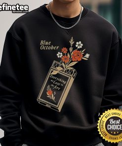 Official Blue October Everything We Lost in the Fire Sweatshirt in navy, featuring band logo and cozy design.