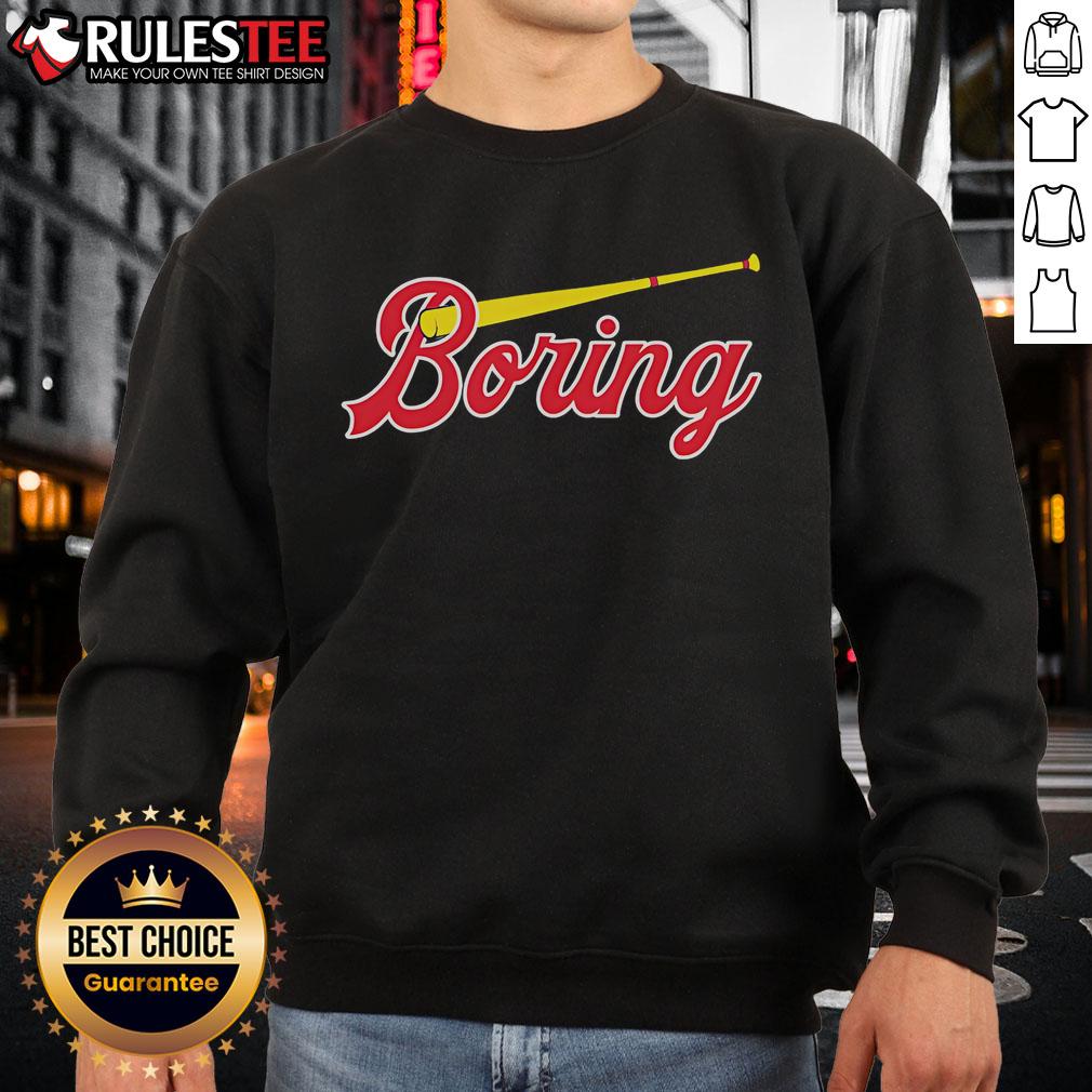Official Boring Chicago Cubs Sweatshirt Official Boring Chicago Cubs sweatshirt featuring team logo in navy blue, perfect for fans and casual wear.
