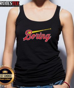Official Boring Chicago Cubs Tank Top featuring the team logo, perfect for fans and summer wear.