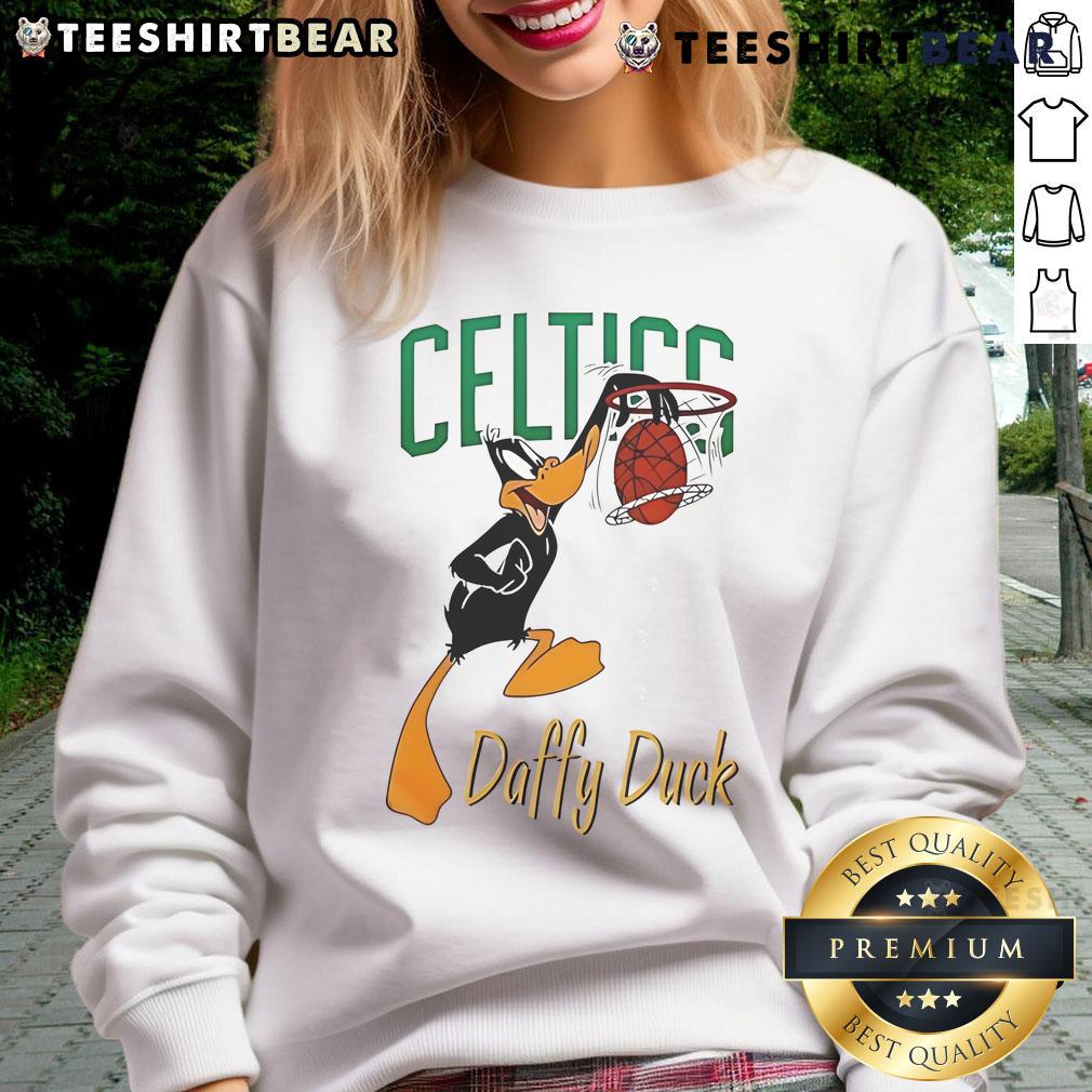 Official Boston Celtics Daffy Duck Dunk Sweatshirt Official Boston Celtics Daffy Duck Dunk Sweatshirt featuring vibrant graphics and cozy design for fans.