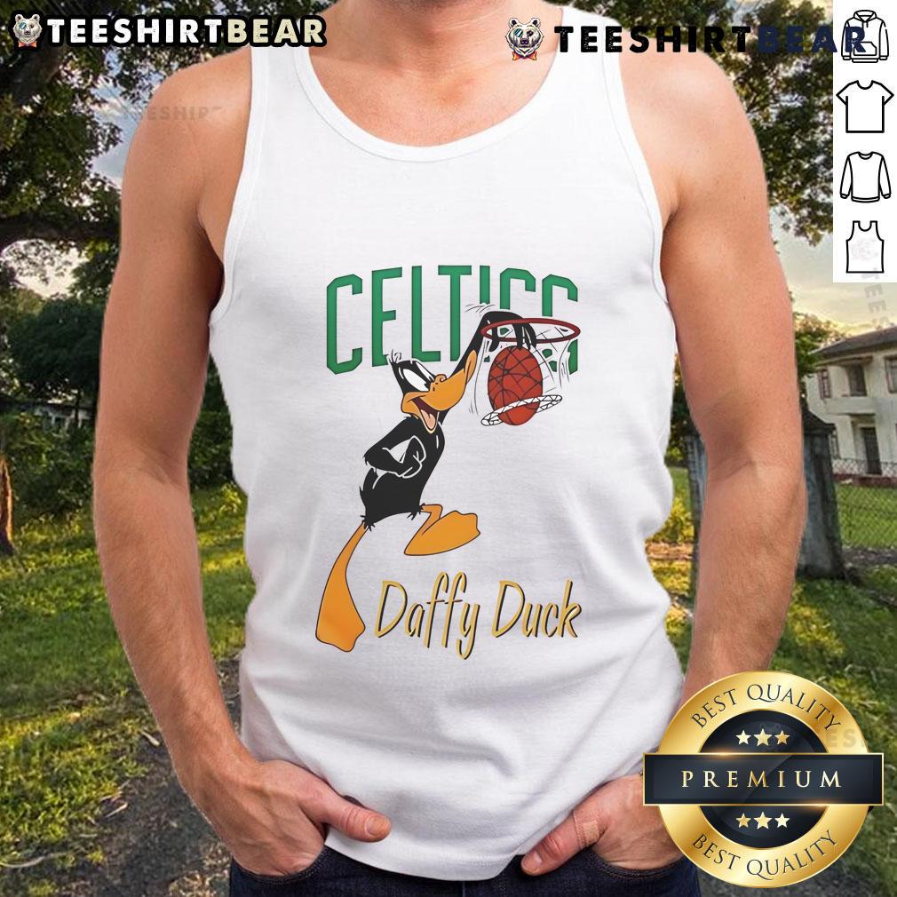 Official Boston Celtics Daffy Duck Dunk Tank Top Official Boston Celtics Daffy Duck Dunk Tank Top featuring vibrant graphics and team colors for fans and collectors.